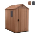 Gartenhaus Holzoptik aus PVC-Harz 125x184x205cm Darwin 4x6 Keter Aktion