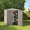 Gartenhaus aus Harz mit Regalen 178x195,5x208cm Factor 6x6 Keter K209872 Aktion