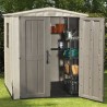Gartenhaus aus Harz mit Regalen 178x195,5x208cm Factor 6x6 Keter K209872 Preis