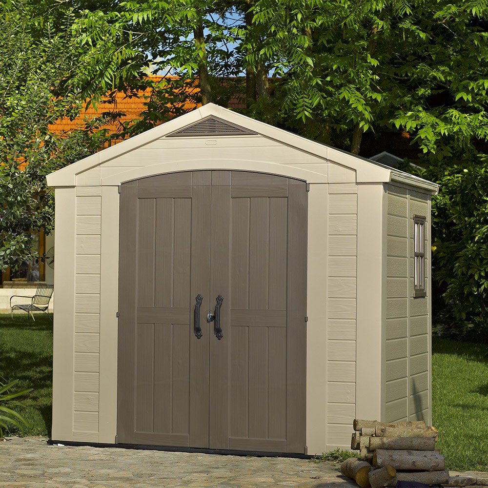 Gartenhaus mit Regalen 256,5x182x243cm Factor 8x6 Keter K209871