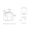 Gartenhaus mit Regalen 256,5x182x243cm Factor 8x6 Keter K209871 Modell