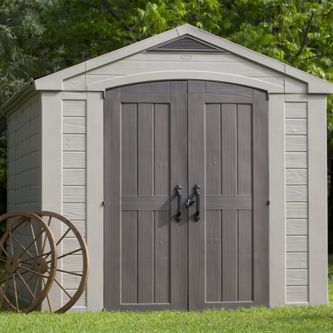 Gartenhaus aus Kunststoff mit Regalen 256,4x331,5x243cm Factor 8x11 Keter K209876 Aktion