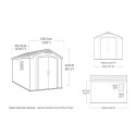 Gartenhaus aus Kunststoff mit Regalen 256,4x331,5x243cm Factor 8x11 Keter K209876 Lagerbestand