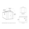 Gartenhaus aus Kunststoff mit Regalen 256,4x331,5x243cm Factor 8x11 Keter K209876 Lagerbestand