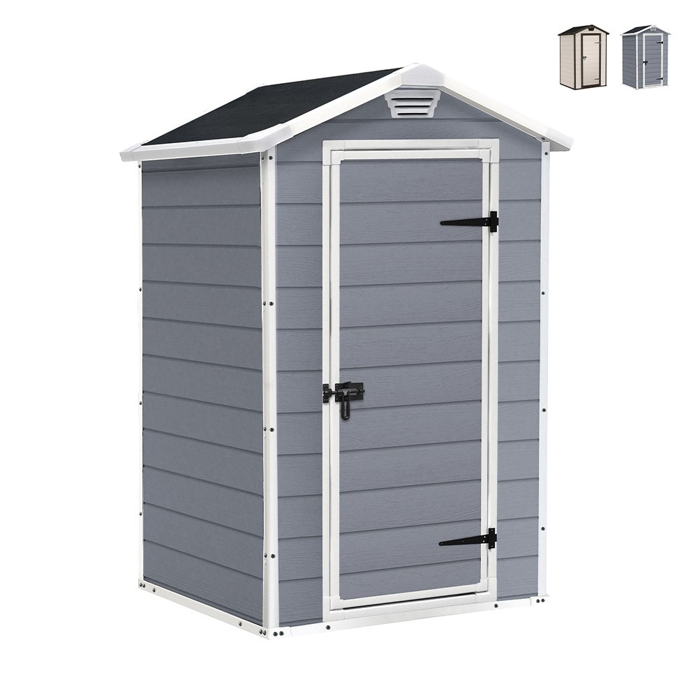 Gartenhaus aus PVC-Resin mit Boden 129x103x196cm Manor 4x3 Keter