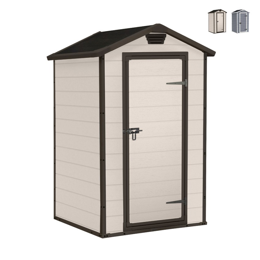 Gartenhaus aus PVC-Resin mit Boden 129x103x196cm Manor 4x3 Keter Verkauf Gartenhaus aus PVC-Resin mit Boden 129x103x196cm Manor 4x3 Keter Verkauf