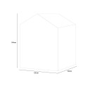 Gartenhaus Schuppen aus PVC-Resin 130x192x198cm Manor 4x6 Keter 