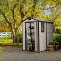 Gartenhaus Schuppen aus PVC-Resin 130x192x198cm Manor 4x6 Keter Maße