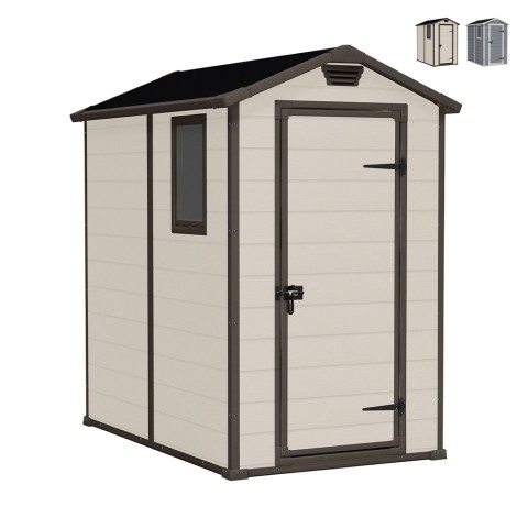 Gartenhaus Schuppen aus PVC-Resin 130x192x198cm Manor 4x6 Keter Aktion