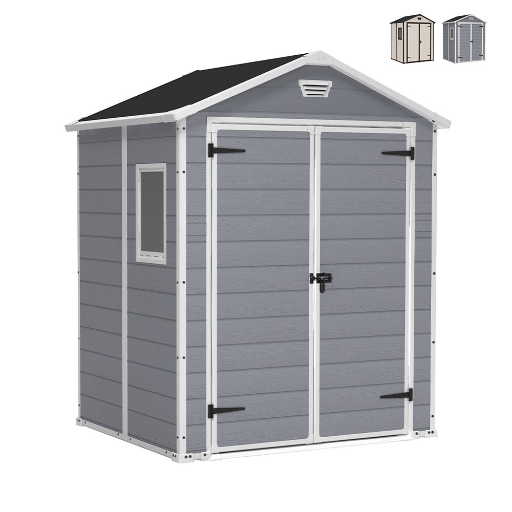 Gartenhaus 185x152x226 cm aus PVC-Harz Manor 6x5 Keter