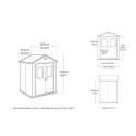Keter Gartenhaus aus PVC-Resin mit Fenstern 185x152x226cm Manor 6x5 Eigenschaften