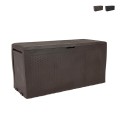 Gartenbox aus Rattan mit Rollen, Samoa Keter Aktion