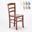 Klassische Rustikale Holzstühle für Esszimmerbar und Trattoria Paesana Wood Aktion