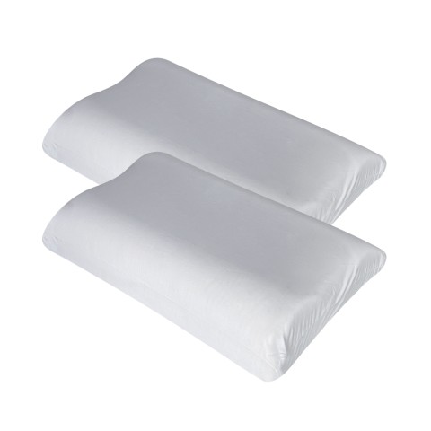 Paar Doppelwellenkissen 2 perforierte Memory Foam-Mikrofaserkissen Glacy