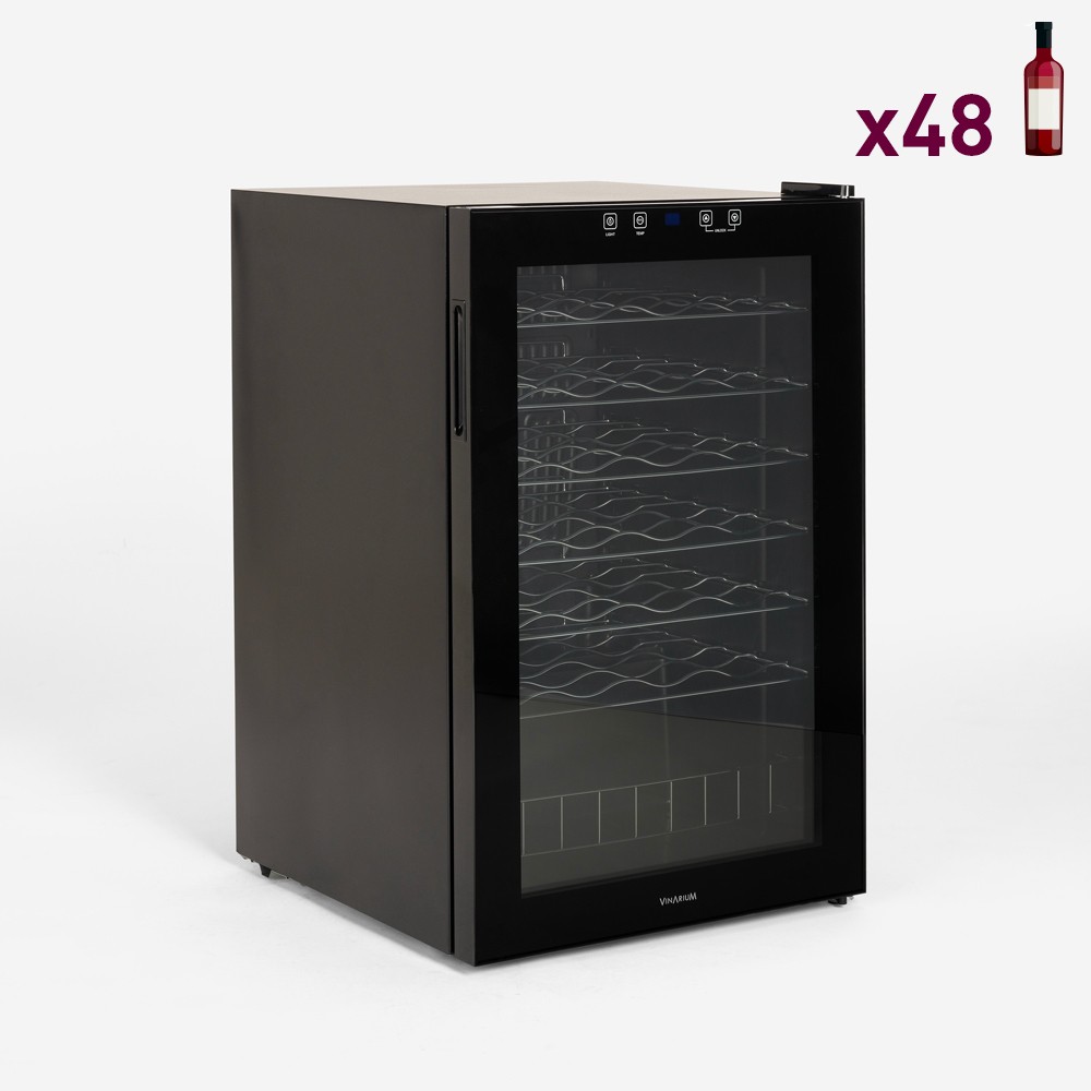 Professioneller Weinkühler 48 Flaschen LED Einzelzone Bacchus XLVIII