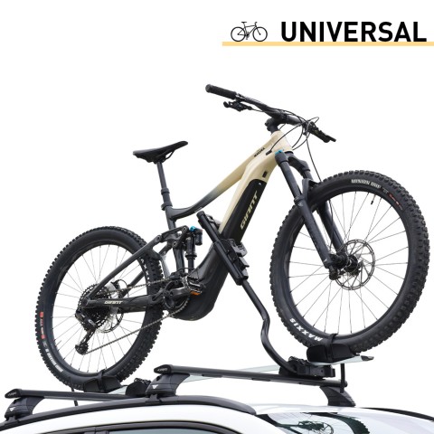 Universeller Fahrradträger aus Stahl mit Diebstahlsicherung für Autodachträger Pesio Aktion