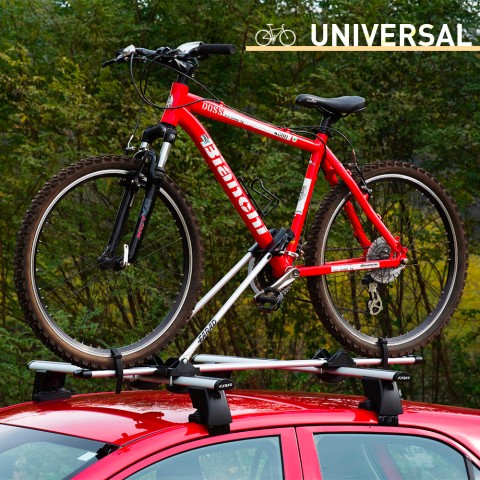 Universaler Fahrradträger für Autodachträger aus Stahl mit Diebstahlsicherung Maira Aktion
