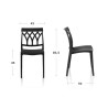 Designstuhl für Esszimmer, Restaurant, Außenbereich, Bar, Garten, Küche Queen 