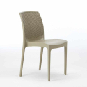 Weiß Quadratisch Tisch und 4 Stühle Farbiges Polypropylen-Außenmastenset Grand Soleil Boheme Love