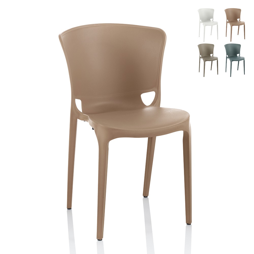 Moderner stapelbarer Designstuhl für Restaurant, Küche, Esszimmer, Außenbereich Jumbo