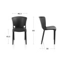 Moderner stapelbarer Designstuhl für Restaurant, Küche, Esszimmer, Außenbereich Jumbo 