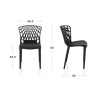 Moderne Stapelstuhl Arko für Esszimmer, Küche, Außenbereich, Restaurant, Garten 