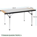 Klappbarer Campingtisch Aluminium-Holz 146x70 Quadra Tropic 6 Brunner Auswahl