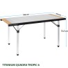 Klappbarer Campingtisch Aluminium-Holz 146x70 Quadra Tropic 6 Brunner Auswahl