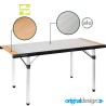 Klappbarer Campingtisch Aluminium-Holz 146x70 Quadra Tropic 6 Brunner Rabatte