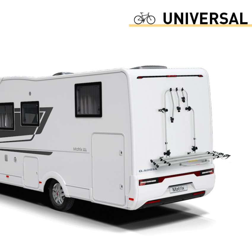 Universeller Fahrradträger für 3 Fahrräder, einstellbar H47-87cm Bici Ok Camper Aktion Universeller Fahrradträger für 3 Fahrräder, einstellbar H47-87cm Bici Ok Camper Aktion