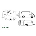 Aufblasbares Sonnendach für Wohnwagen und Wohnmobil Skia 400 Aerocamping Brunner Rabatte