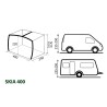 Aufblasbares Sonnendach für Wohnwagen und Wohnmobil Skia 400 Aerocamping Brunner Rabatte