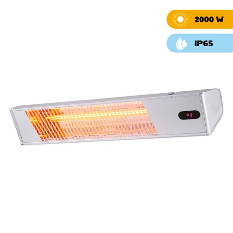 Infrarot-Heizstrahler WiFi Außenbereich Bar Garten Caldo Ira Inox 2000W Aktion