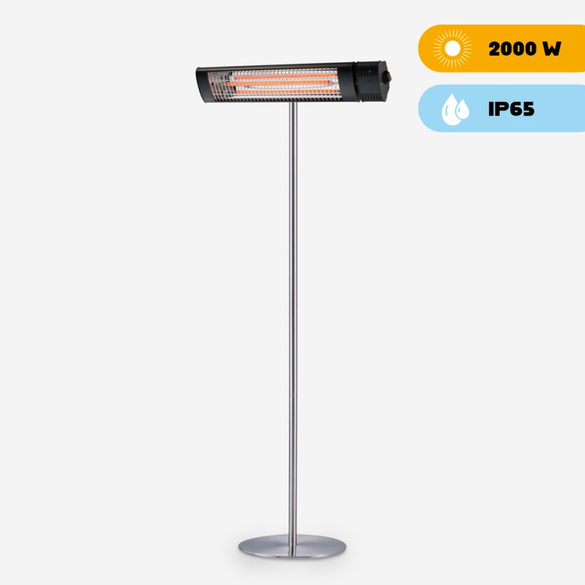 Infrarot-Heizstrahler mit Standfuß für innen und außen, 2000W, Skals High Aktion Infrarot-Heizstrahler mit Standfuß für innen und außen, 2000W, Skals High Aktion