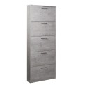 Hohe Schuhschrank Eingang 5 Türen 15 Paar Schuhe grau KimShoe 5SG Angebot