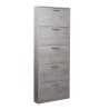 Hohe Schuhschrank Eingang 5 Türen 15 Paar Schuhe grau KimShoe 5SG Angebot