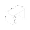 Moderner weißer 4-Schubladen-Schreibtisch für Smartworking 110X60 KimDesk WS Sales