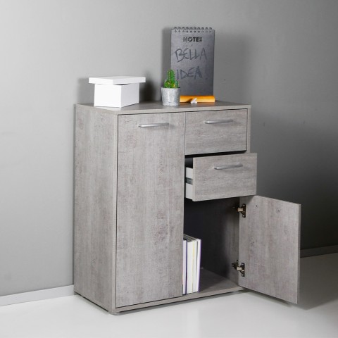 Mehrzweckschrank Kommode Büro Wohnzimmer 2 Fächer 2 Ruj