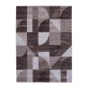Moderner rechteckiger Teppich geometrisch braun Wohnzimmer Double MAR009 Verkauf