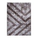 Rechteckiger Designteppich im geometrischen Stil, weiß braun, Double MAR010 Verkauf