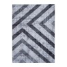 Moderner rechteckiger Teppich mit geometrischem Design in Grau und Schwarz Double GRI008 Verkauf