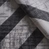 Moderner rechteckiger Teppich mit geometrischem Design in Grau und Schwarz Double GRI008 Angebot