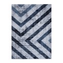 Rechteckiger Wohnzimmerteppich, geometrisches Design, Kurzflor Double BLU004 Verkauf