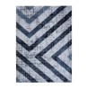 Rechteckiger Wohnzimmerteppich, geometrisches Design, Kurzflor Double BLU004 Verkauf
