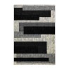 Moderner Teppich geometrisches Design Kurzflor Grau Weiß Schwarz GRI224 Verkauf
