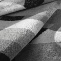 Moderner Kurzflor-Teppich, rechteckig, grau/weiß/schwarz, GRI228 Angebot