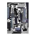 Moderner rechteckiger Wohnzimmerteppich, Kurzflor, abstrakt BLU018 Verkauf