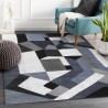 Rechteckiger Teppich in geometrischem Stil, modernes Design für Wohnzimmer, BLU019 Aktion