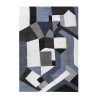Rechteckiger Teppich in geometrischem Stil, modernes Design für Wohnzimmer, BLU019 Verkauf