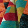 Rechteckiger Kurzflor-Teppich mit geometrischem Design, mehrfarbig, MUL433 Angebot